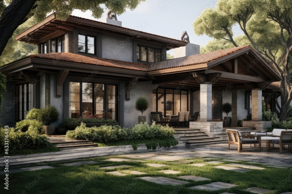 A warm and inviting home with gorgeous outdoor features, bathed in the sunlight. The exterior of the house exhibits a comforting ambiance. A warm and inviting home with gorgeous outdoor features, bathed in the sunlight. The exterior of the house exhibits a comforting ambiance.