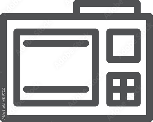 Free Download 線画のシンプル電化製品の単品アイコン　電子レンジ - GFXLoad