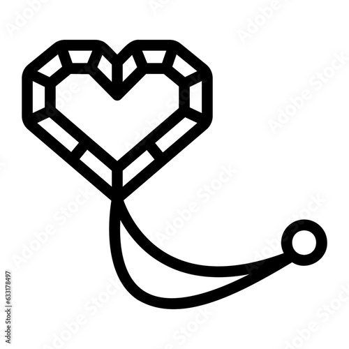 brooch line icon