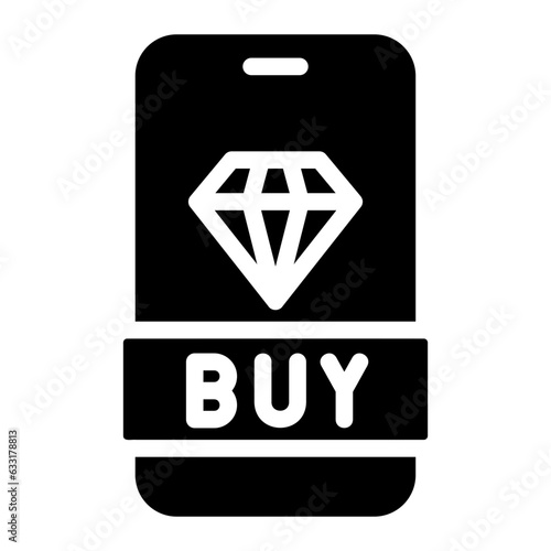 mobile store glyph icon