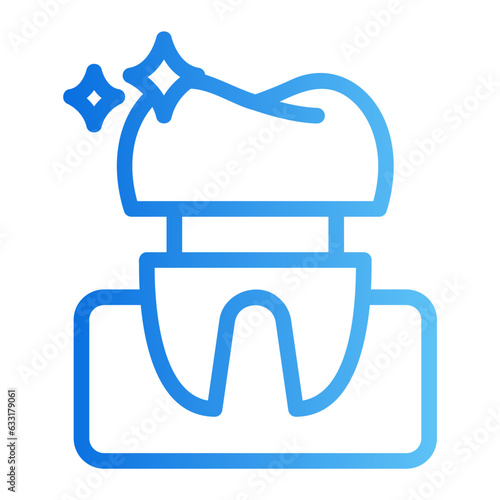 gold teeth gradient icon