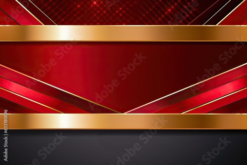 Red and gold elegant abstra...