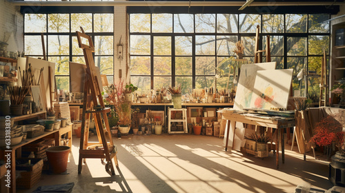 a beautiful room with a place to paint © imur