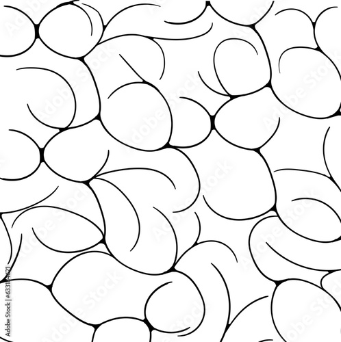 abstract pattern with rounded lines or imitation of fat forms