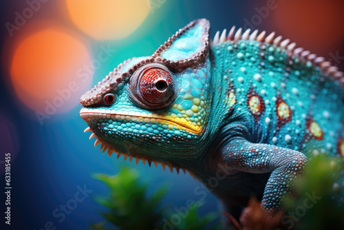Close Up Portrait of a Chameleon © LadyAI