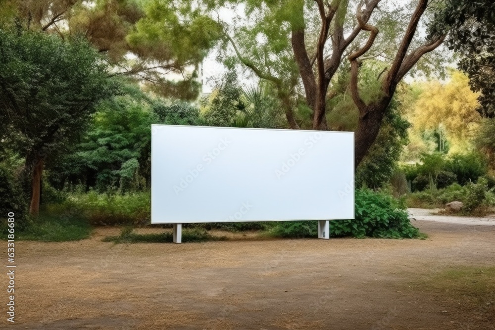 Blank advertising billboard in a large-scale square size . Generative AI Blank advertising billboard in a large-scale square size . Generative AI