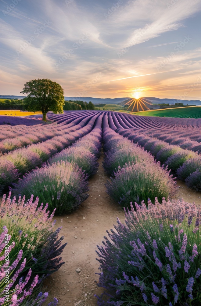 lavender field in region