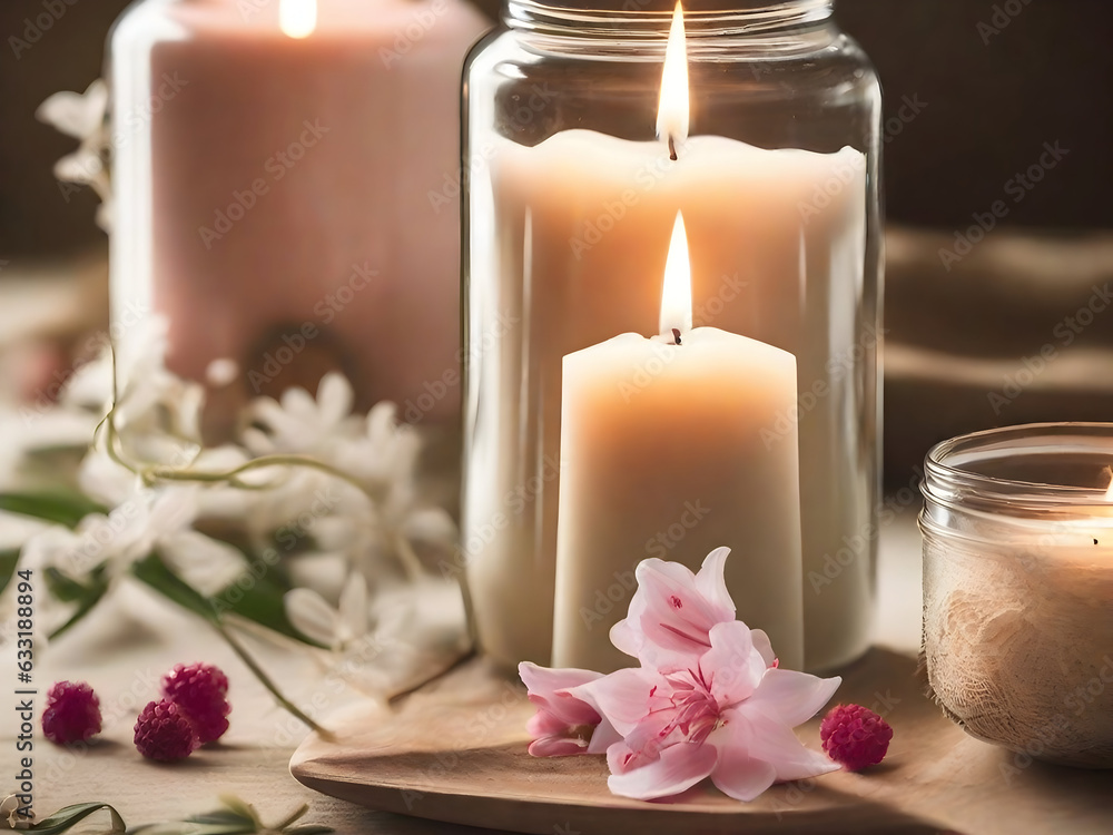 spa still life with candles spa still life with candles