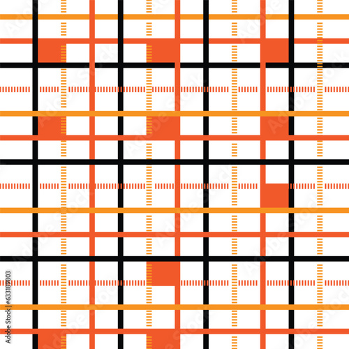 Table cloth orange checkers pattern seamless Halloween theme. design for fashion  card  fabric  wallpaper and all print decoration. vector illustration.