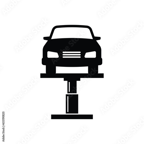 Car lift icon design. Car service. Transport repair. isolated on white background. vector illustration