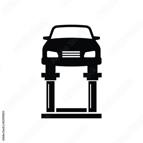Car lift icon design. Car service. Transport repair. isolated on white background. vector illustration
