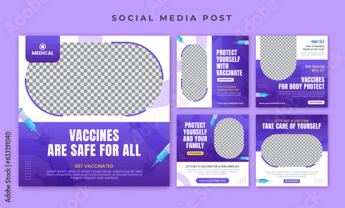 Vaccine social media post template