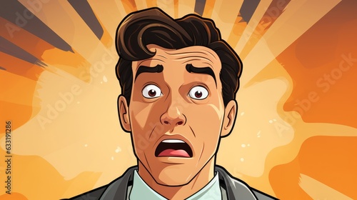 Astonished Reaction: Comic Style Expression