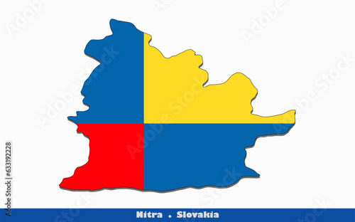 Nitra Flag -  Regions of Slovakia (EPS)