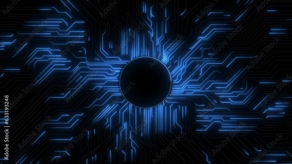 Wide Abstract modern futuristic, technology background. Hi tech digital communication. Circuit board technology background. Electronic motherboard. hi-tech digital data connection system