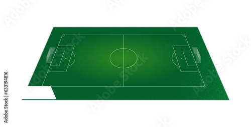 Football or soccer field with horizontal view