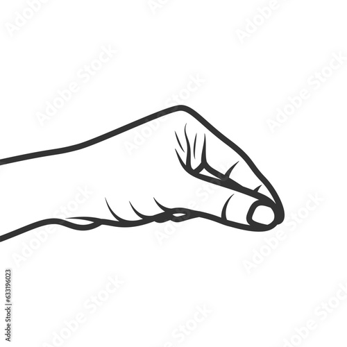 People Hands with Various Gestures vector illustration. People object icon concept. hands giving something sign vector design. Different signs and emotions, hands representing. photo