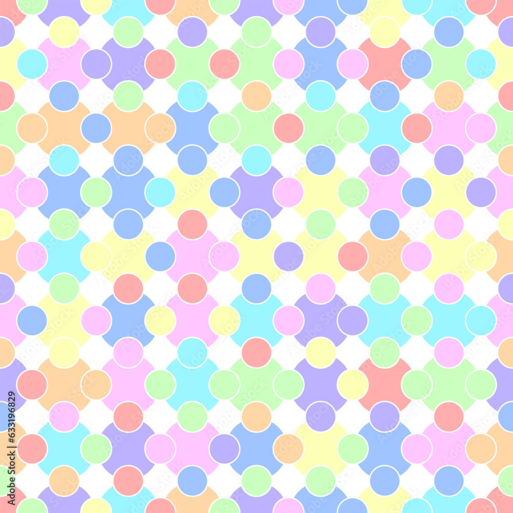 Seamless background, circular pattern pattern, pastel color as the main element. Seamless background, circular pattern pattern, pastel color as the main element.