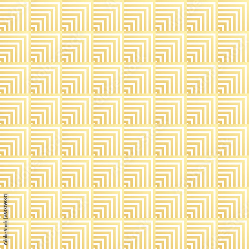 Golden background, geometric seamless luxury pattern made of lines as main elements.