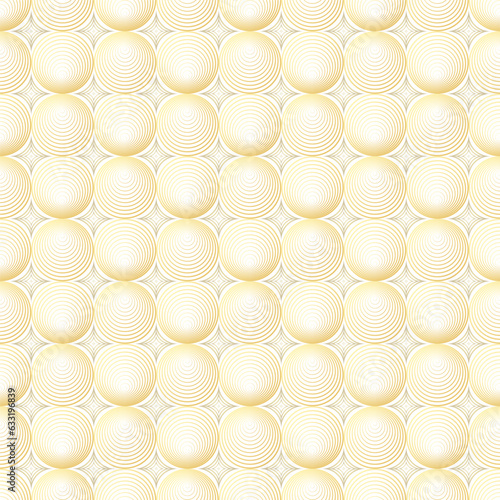 Golden background, geometric seamless luxury pattern made of lines as main elements.