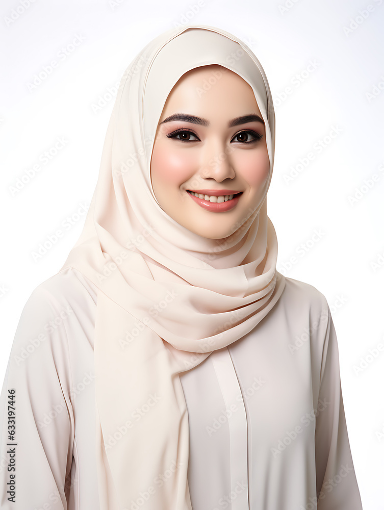 Muslim Woman Smiling with Perfect Teeth. Dentist Concept Muslim Woman Smiling with Perfect Teeth. Dentist Concept