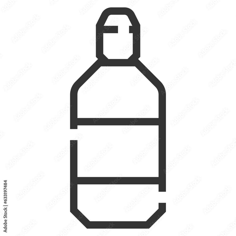 Saline solution outline icon on white background