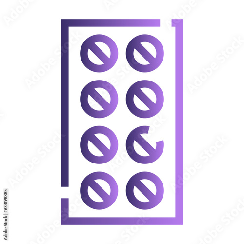 Cough syrup gradient icon on white background