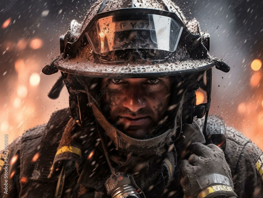 portrait of a fire-fighter 