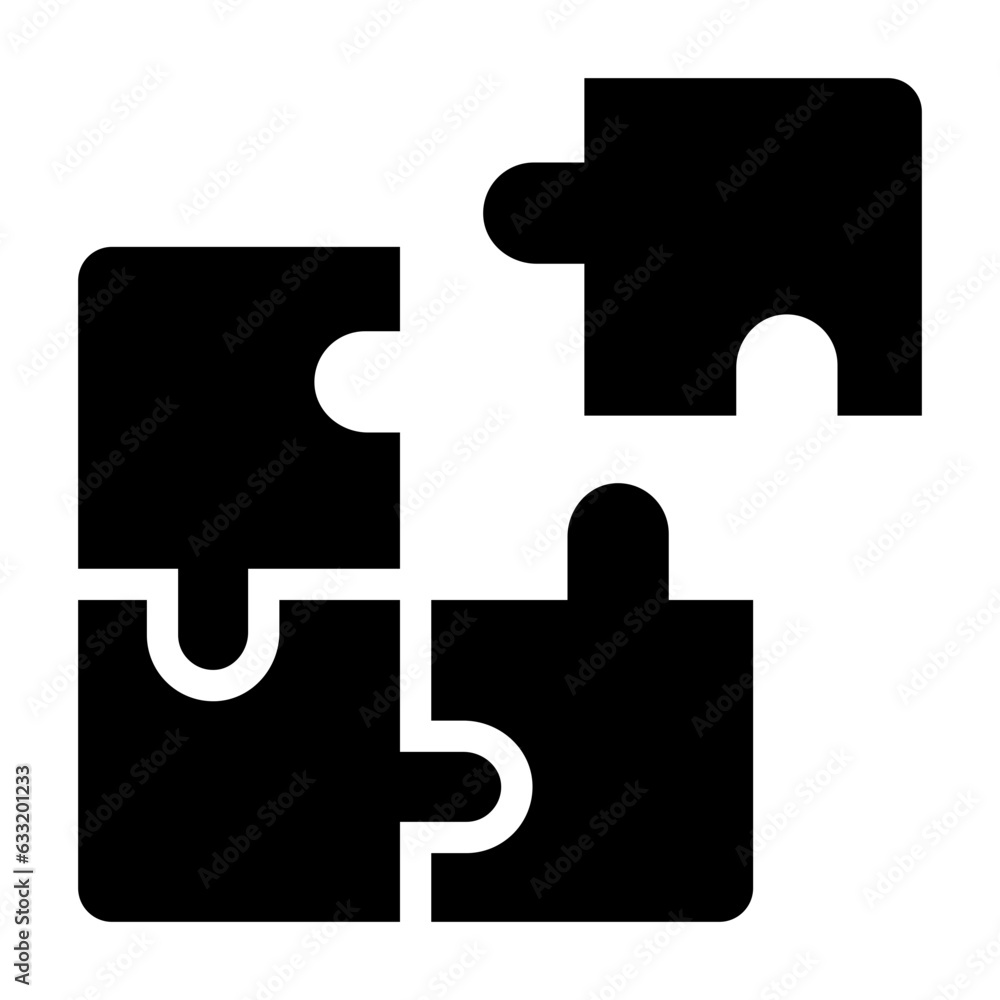 Puzzle Solution solid glyph icon Puzzle Solution solid glyph icon