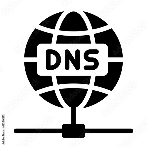 DNS internet solid glyph icon