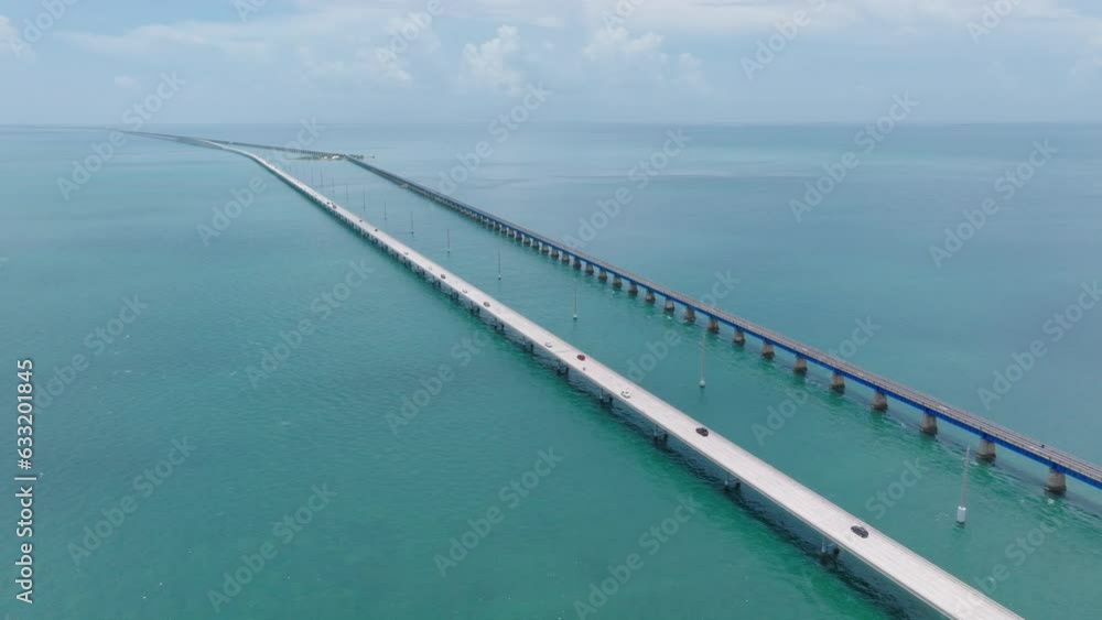 Overhead view of the Seven Mile Bridge in the Florida Keys Overhead view of the Seven Mile Bridge in the Florida Keys