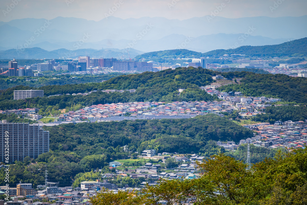 神戸の鉢伏山から見た神戸の街並み