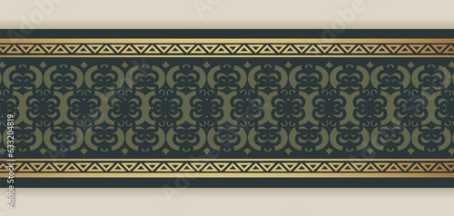 Elegant golden ornamental border template