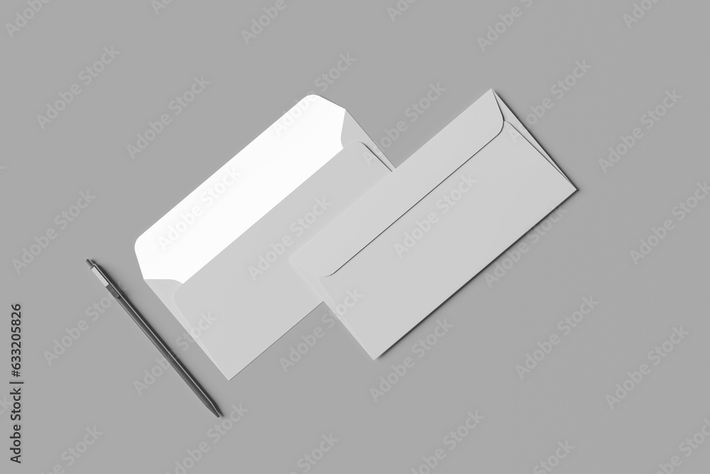 Blank paper envelopes for your design. Vector envelopes template. Blank paper envelopes for your design. Vector envelopes template.