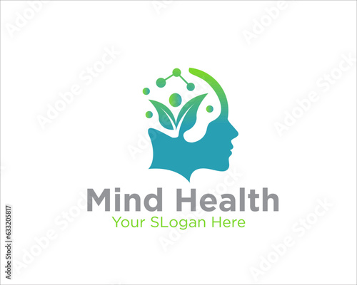 leaf mind health care logo designs for medical service and consultant