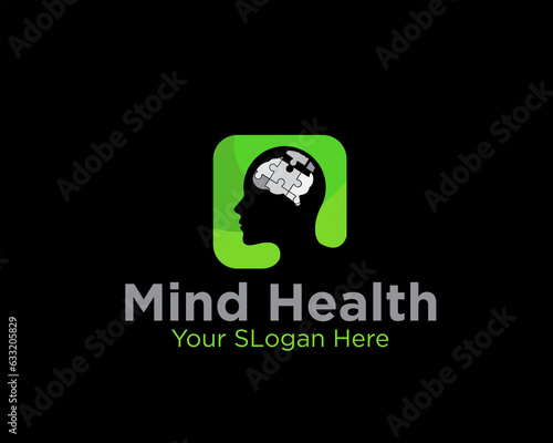puzzle mental health logo designs for medical service