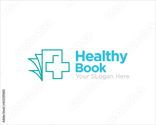 helth and medical book logo designs for school or clinic logo designs