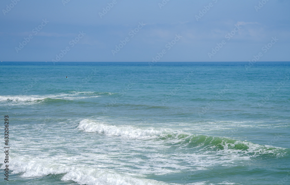 waves in the Black Sea captured from the beach in Vama Veche.