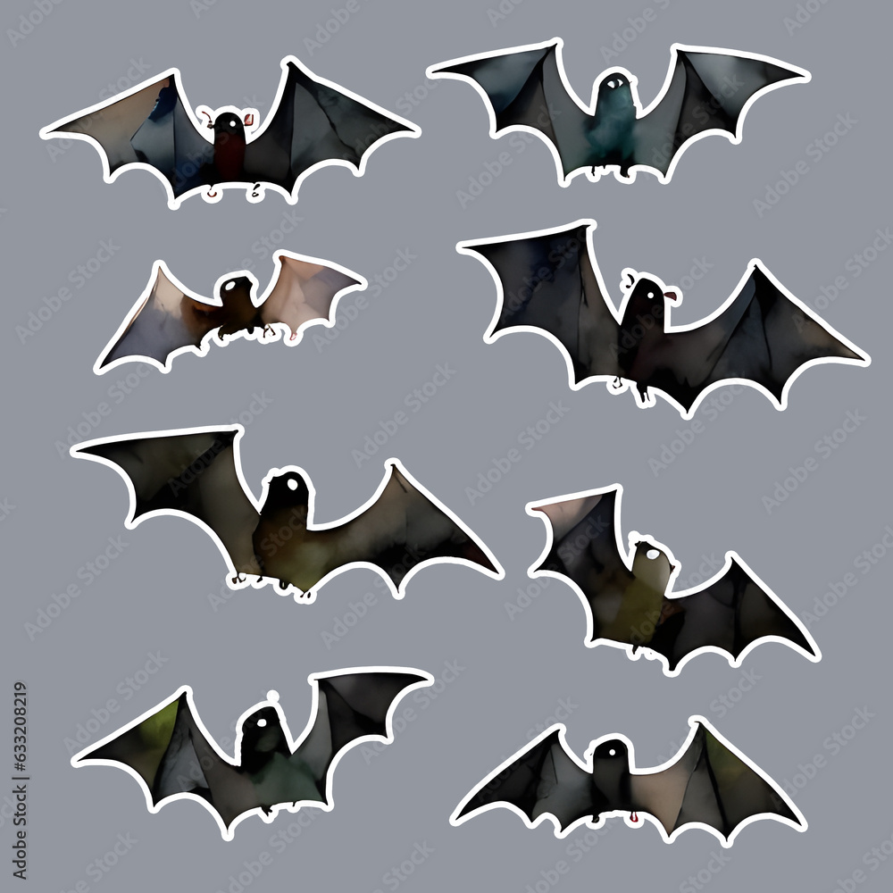 Halloween cartoon and illustration set Halloween cartoon and illustration set