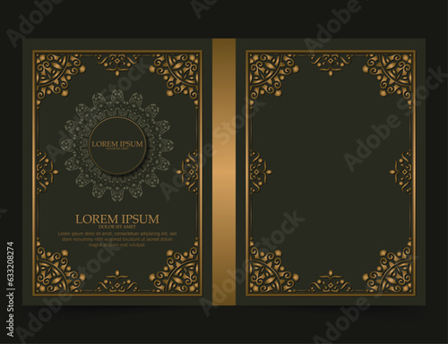 Luxury ornamental book cover design