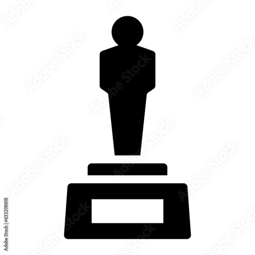 Oscar Award ceremony solid glyph icon