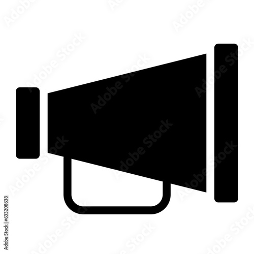 Megaphone for film director solid glyph icon