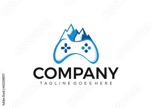 Fotografiet Snow winter game logo design vector