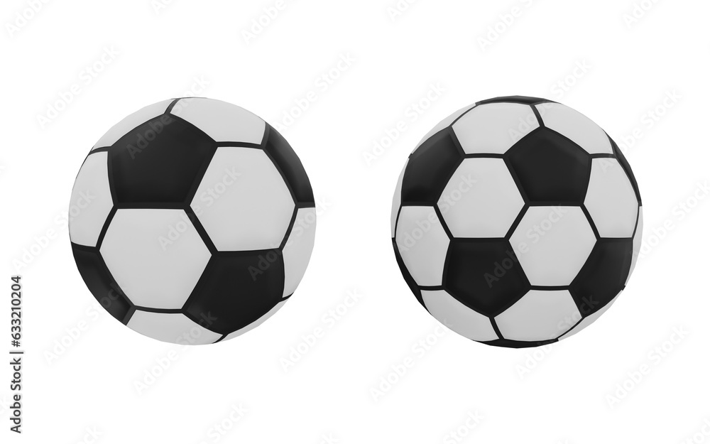 Obraz premium soccer ball 3d, back to school 3d render, transparent background, high quality render