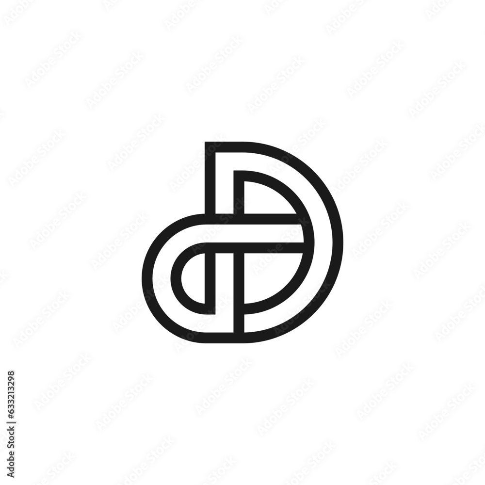 initial letter DD unique monogram logo vector initial letter DD unique monogram logo vector
