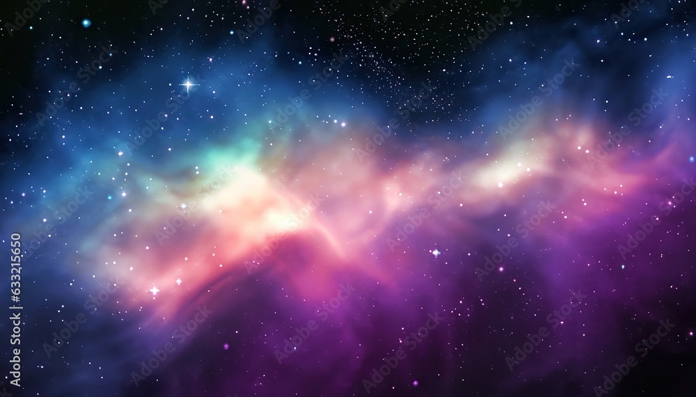 Space background with realistic nebula and shining stars. Colorful cosmos with stardust and milky way. Magic color galaxy. Infinite universe and starry night. Vector illustration Space background with realistic nebula and shining stars. Colorful cosmos with stardust and milky way. Magic color galaxy. Infinite universe and starry night. Vector illustration