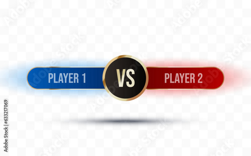 Versus banner. Battle scoreboard vector illustration