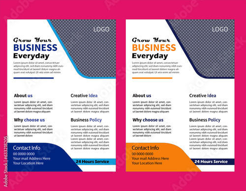 Modern and creative business flayer design. Unique flyer vector template file	
