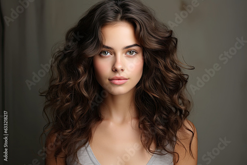 photograph of A women portrait, Beautiful young caucasian woman with clean fresh skin,generative ai