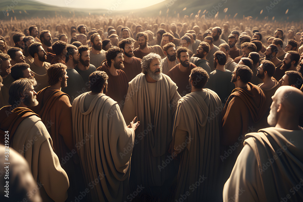 2,000 years ago, the apostle Peter preached on a hill on the day of Pentecost. Then the Holy Spirit mysteriously descends from heaven. Dozens of people around him listen to his sermon and make faces o